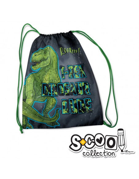 Sac Sport DINOSAUR, 46x35,5cm - S-COOL,SC986 Sac Sport DINOSAUR, 46x35,5cm - S-COOL,SC986