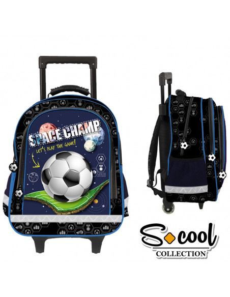 Ghiozdan Trolley SPACE CHAMP, 44x29x19,5cm - S-COOL Ghiozdan Trolley SPACE CHAMP, 44x29x19,5cm - S-COOL