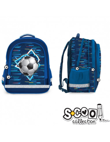 Ghiozdan Ergonomic FOOTBALL, 38x29x19,5cm - S-COOL,SC979