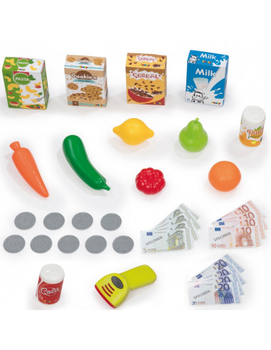 Set de joaca Smoby Market, 34 accesorii,350212