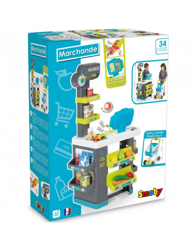 Set de joaca Smoby Market, 34 accesorii,350212