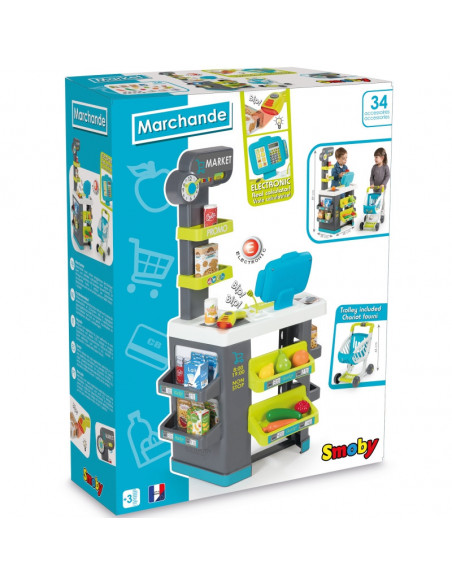 Set de joaca Smoby Market, 34 accesorii,350212