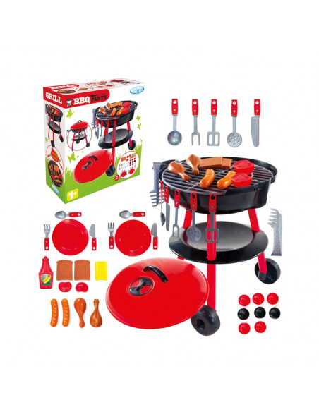 Set grill de jucarie Mochtoys, 25 accesorii Set grill de jucarie Mochtoys, 25 accesorii