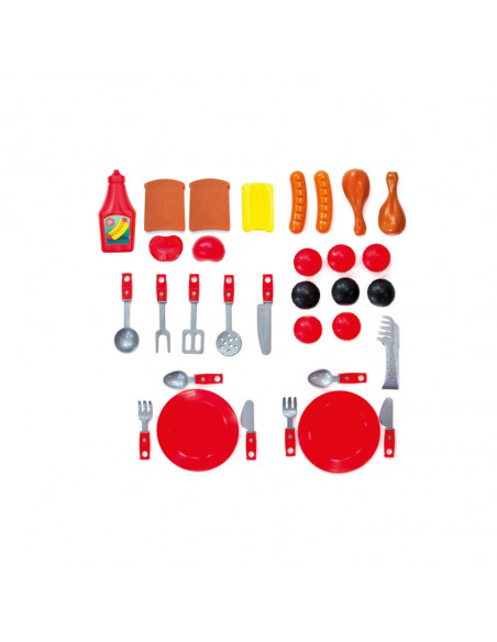 Set grill de jucarie Mochtoys, 25 accesorii,11021