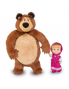 Set Simba Masa si ursuletul, ursulet de plus 25 cm, papusa
