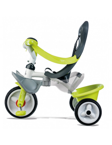 Tricicleta Smoby Baby Balade, cu roti silentioase, Verde,741100