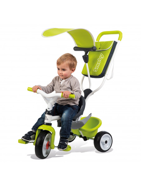 Tricicleta Smoby Baby Balade, cu roti silentioase, Verde,741100