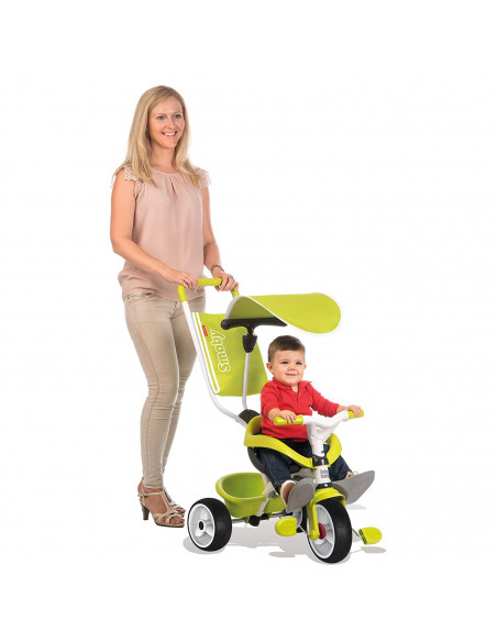 Tricicleta Smoby Baby Balade, cu roti silentioase, Verde,741100