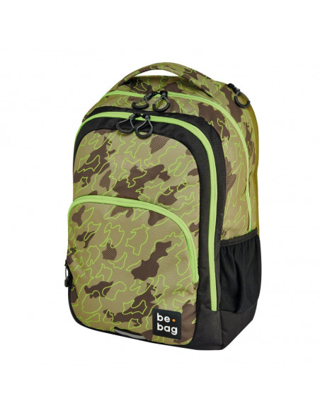 24800259P,Rucsac Herlitz Be.Bag, Model Be.Ready, 46 x 33 x 23 Cm, Motiv Abstract Camouflage + Stilou Gratis
