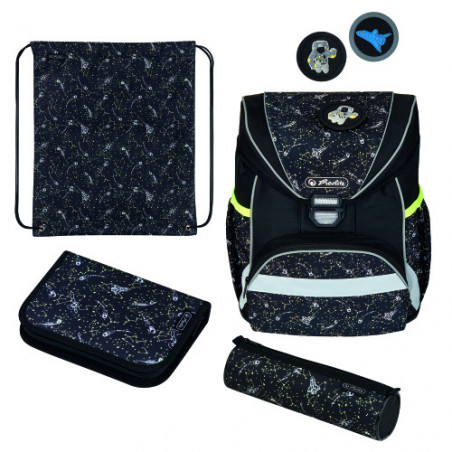 Ghiozdan Herlitz Echipat Ultralight Plus, Motiv Space Ghiozdan Herlitz Echipat Ultralight Plus, Motiv Space