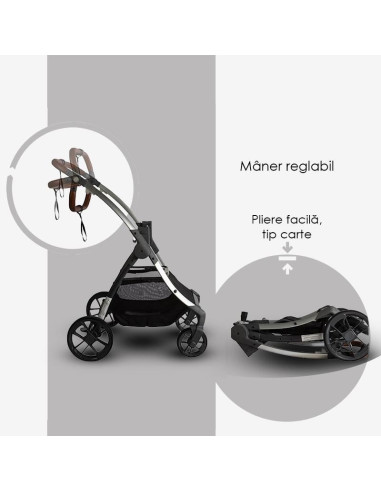 Carucior transformabil 3in1 Coccolle Acero Bej,339064944