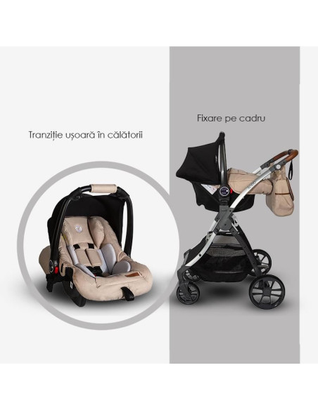 Carucior transformabil 3in1 Coccolle Acero Bej,339064944