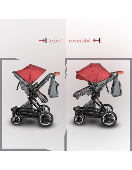 Carucior transformabil 3in1 Coccolle Ambra Safari Beige