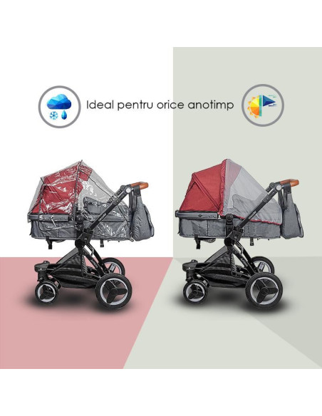 Carucior transformabil 3in1 Coccolle Ambra Safari Beige