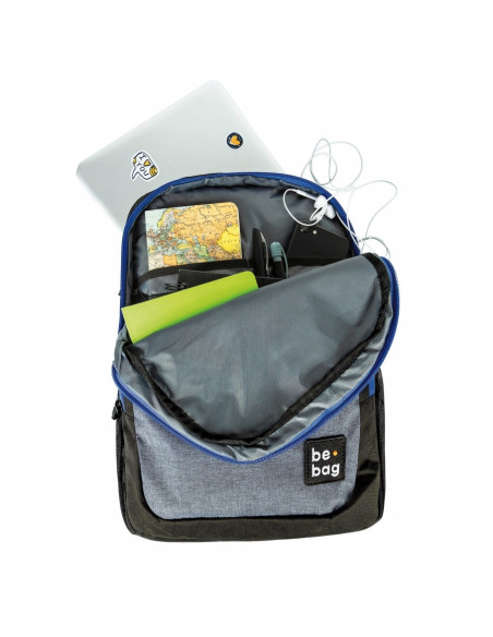 24800020P,Rucsac Herlitz Be.Bag, Model Be.Clever, 43 x 30 x 18 Cm, Culoare Gri + Stilou Gratis