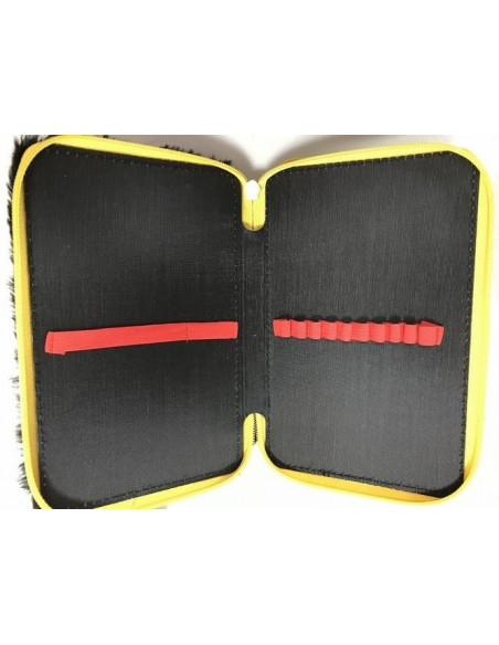 Penar neechipat cu 2 compartimente, cu husa din blana neagra