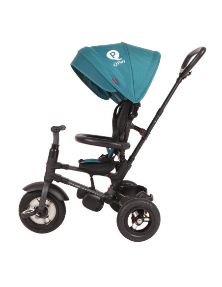 Tricicleta cu roti de cauciuc Qplay Rito Rubber Albastru