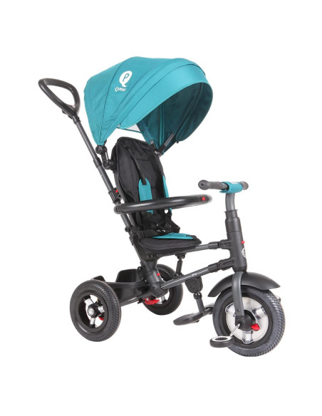 Tricicleta cu roti de cauciuc Qplay Rito Rubber Albastru