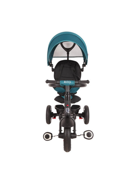 Tricicleta cu roti de cauciuc Qplay Rito Rubber Albastru