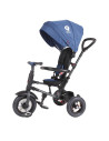 Tricicleta cu roti de cauciuc Qplay Rito Rubber Albastru