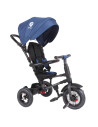 Tricicleta cu roti de cauciuc Qplay Rito Rubber Albastru