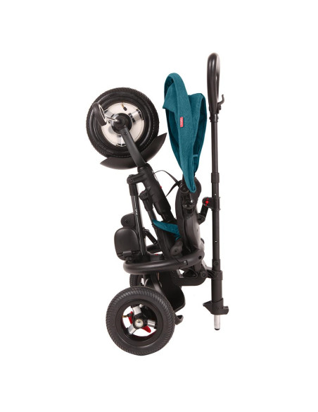 Tricicleta cu roti de cauciuc Qplay Rito Rubber Albastru