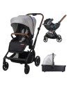 Carucior modular 2in1 Coccolle Saliara Greystone+Cos auto 0-13