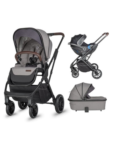 Carucior modular 2in1 Coccolle Silene Urban Grey+Cos auto 0-13