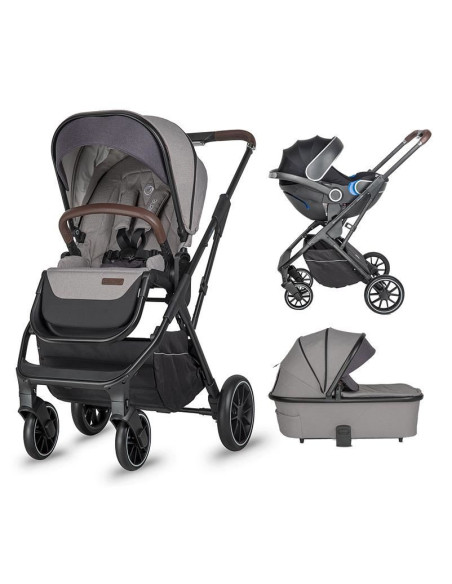 Carucior modular 2in1 Coccolle Silene Urban Grey+Cos auto 0-13