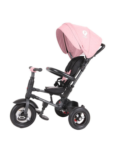 Tricicleta cu roti de cauciuc Qplay Rito Rubber Roz,338038110