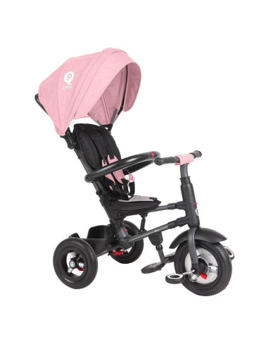 Tricicleta cu roti de cauciuc Qplay Rito Rubber Roz,338038110