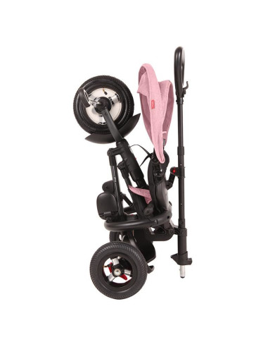 Tricicleta cu roti de cauciuc Qplay Rito Rubber Roz,338038110