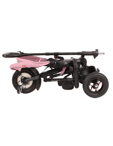 Tricicleta cu roti de cauciuc Qplay Rito Rubber Roz,338038110