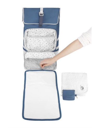 Babymoov - Geanta de scutece tip ghiozdan Sancy Blue,BB-A043802