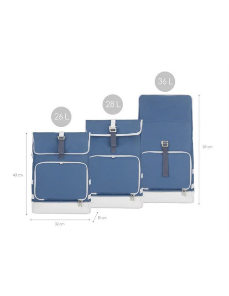 Babymoov - Geanta de scutece tip ghiozdan Sancy Blue,BB-A043802