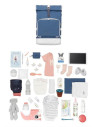 Babymoov - Geanta de scutece tip ghiozdan Sancy Blue,BB-A043802