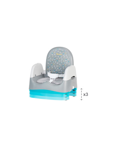 Badabulle - Booster pliabil Home & Go, Grey,BB-B009011