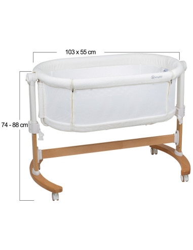 BabyGo - Patut co-sleeper 2 in 1 Amila, Creme,BB-BGO-4151