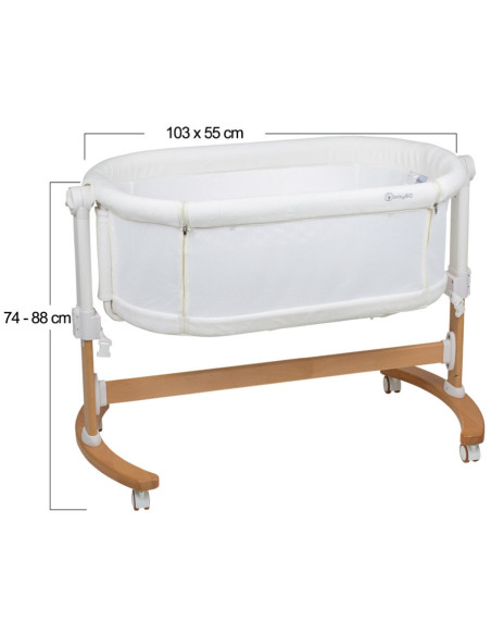 BabyGo - Patut co-sleeper 2 in 1 Amila, Creme,BB-BGO-4151