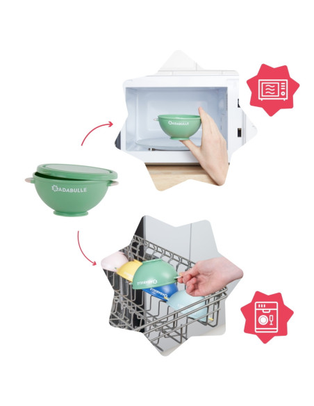 Badabulle - Set 5 boluri si 3 lingurite colorate,BB-B005107