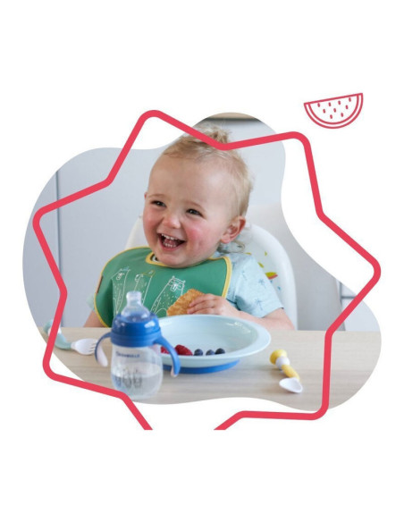 Badabulle - Set 3 farfurii anti-alunecare,BB-B005214
