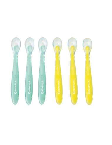 Badabulle - Set 6 lingurite colorate flexibile,BB-B005418