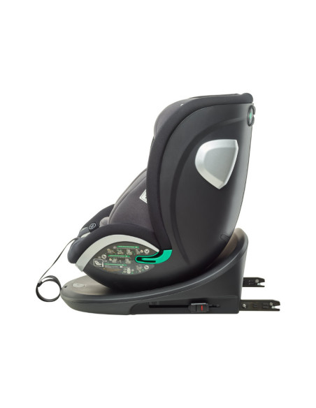 BabyGo - Scaun auto rotativ i-Size Grow Up 360 Black, 0-36