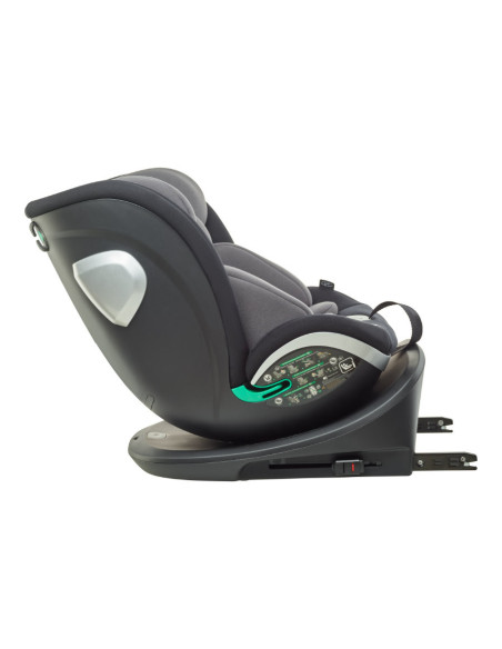 BabyGo - Scaun auto rotativ i-Size Grow Up 360 Black, 0-36