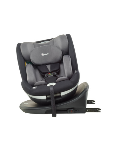 BabyGo - Scaun auto rotativ i-Size Grow Up 360 Black, 0-36