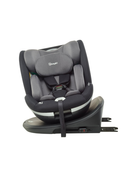BabyGo - Scaun auto rotativ i-Size Grow Up 360 Black, 0-36