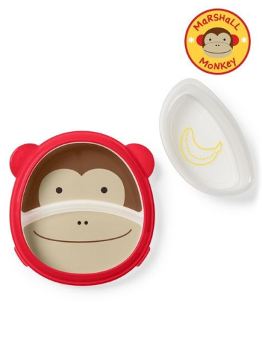 Skip Hop Set Farfurie & Bol Zoo Smart – Maimutica,BS-252227