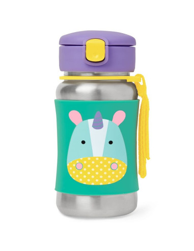 Skip Hop Sticla cu pai din otel inoxidabil Zoo Unicorn,BS-252518
