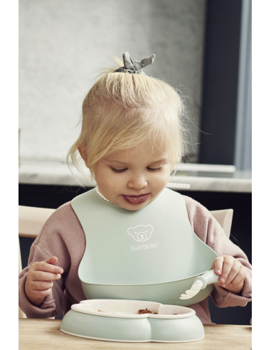 BabyBjorn - Set 2 bavete, Powder Green/Powder Pink,BS-046343A