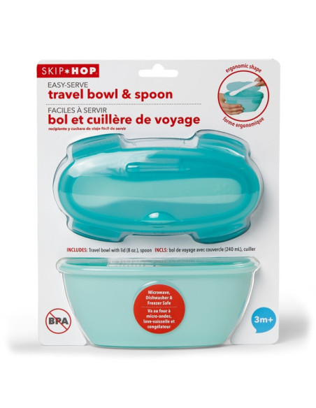 Skip Hop - Set de calatorie pentru hranire (bol + lingurita) -